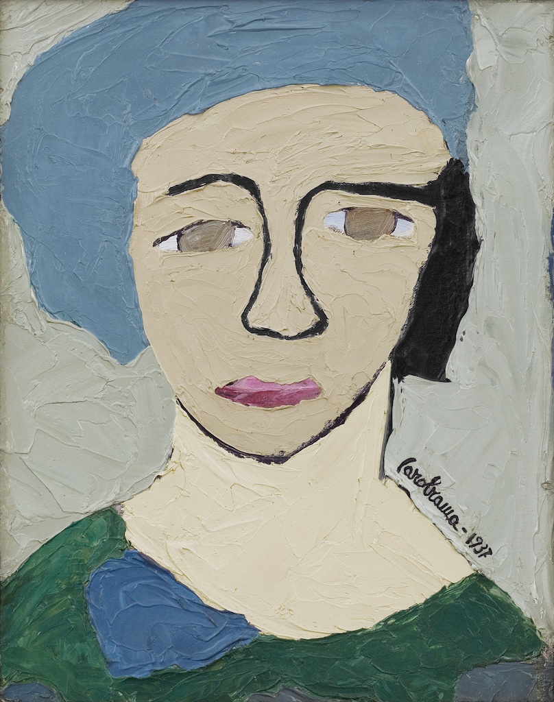 Кароль Рама. Без названия (автопортрет), 1937 г. Ursula Hauser Collection, Switzerland Photo: Archiv Ursula Hauser Collection © 2025 Archivio Carol Rama, Torino